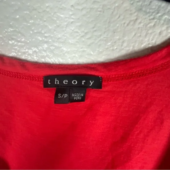 Theory Women's Bright Red Scoop Neck Tank Top Women’s Small - Picture 4 of 9